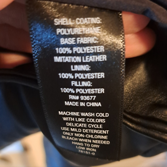 Worthington Quilted Faux Leather Moto Jacket - Picture 11 of 12